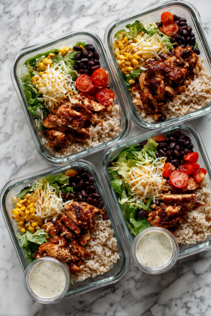 BBQ Ranch Chicken Bowl-meal prep