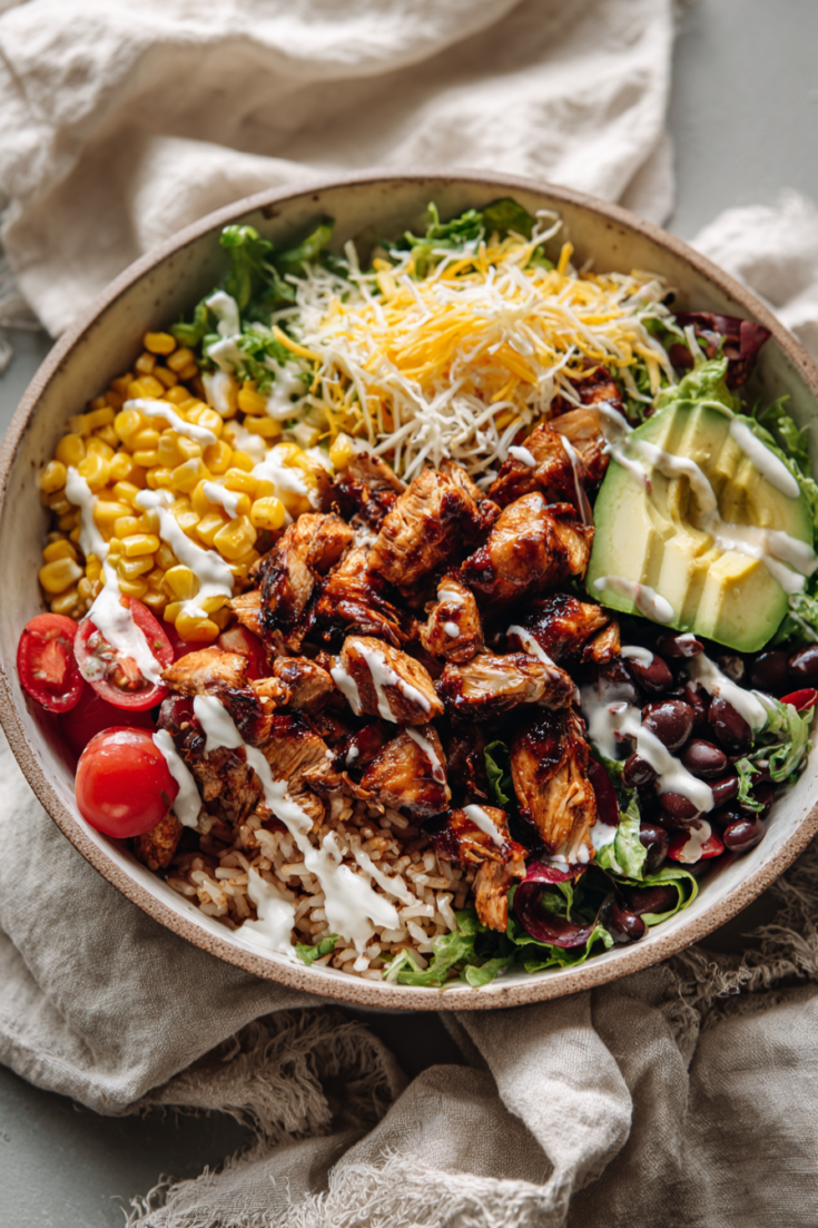 BBQ Ranch Chicken Bowl-served