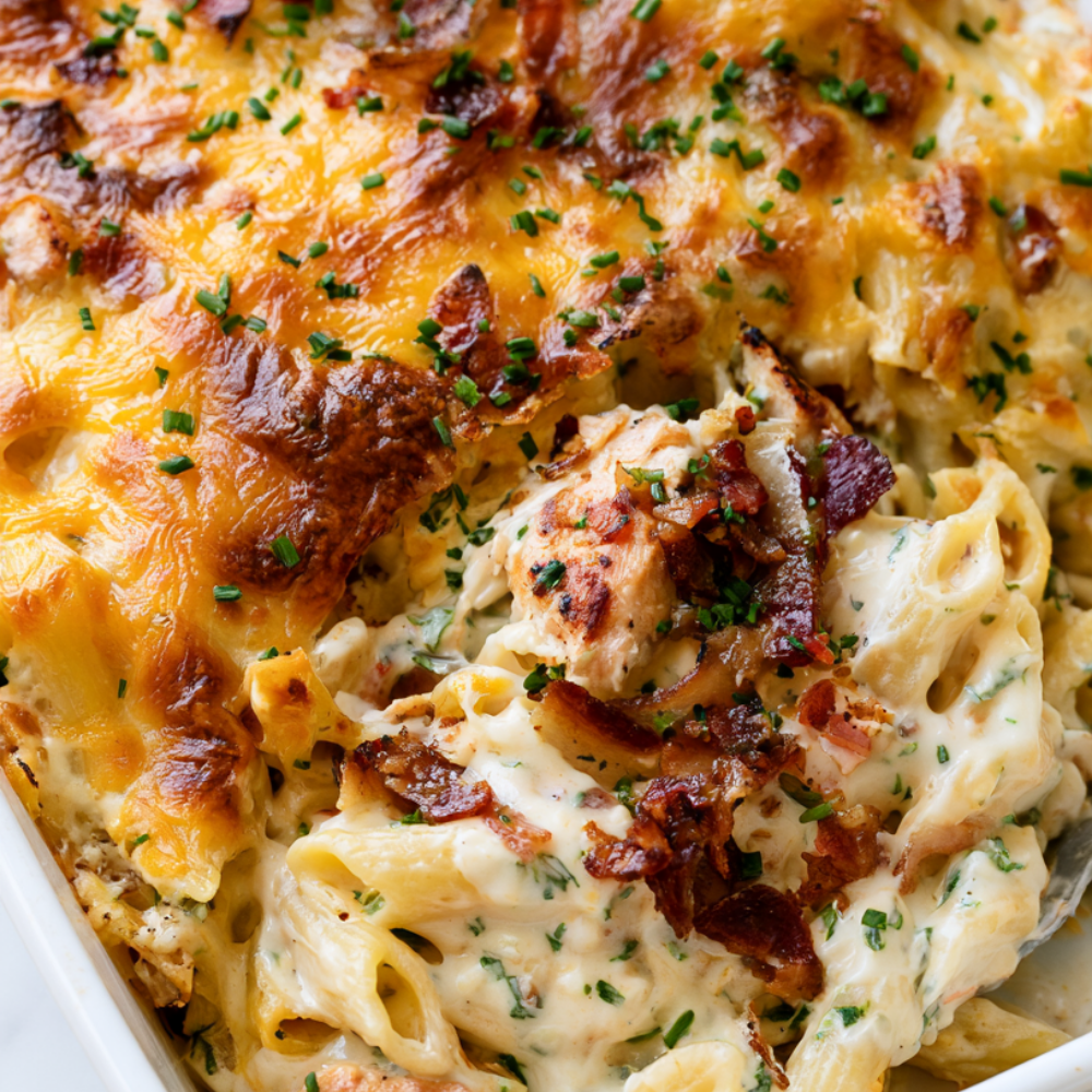Baked Chicken Bacon Ranch Pasta