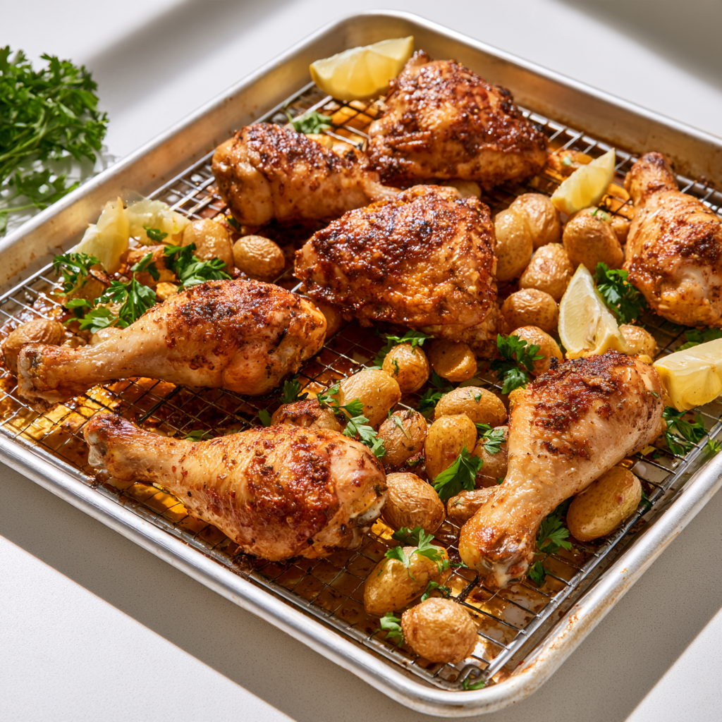 Baked Chicken Legs In The Oven Recipe-On Rack