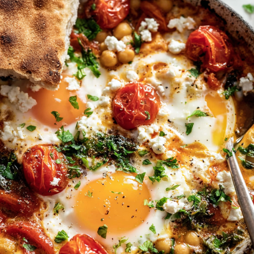 Mediterranean Baked Feta Eggs