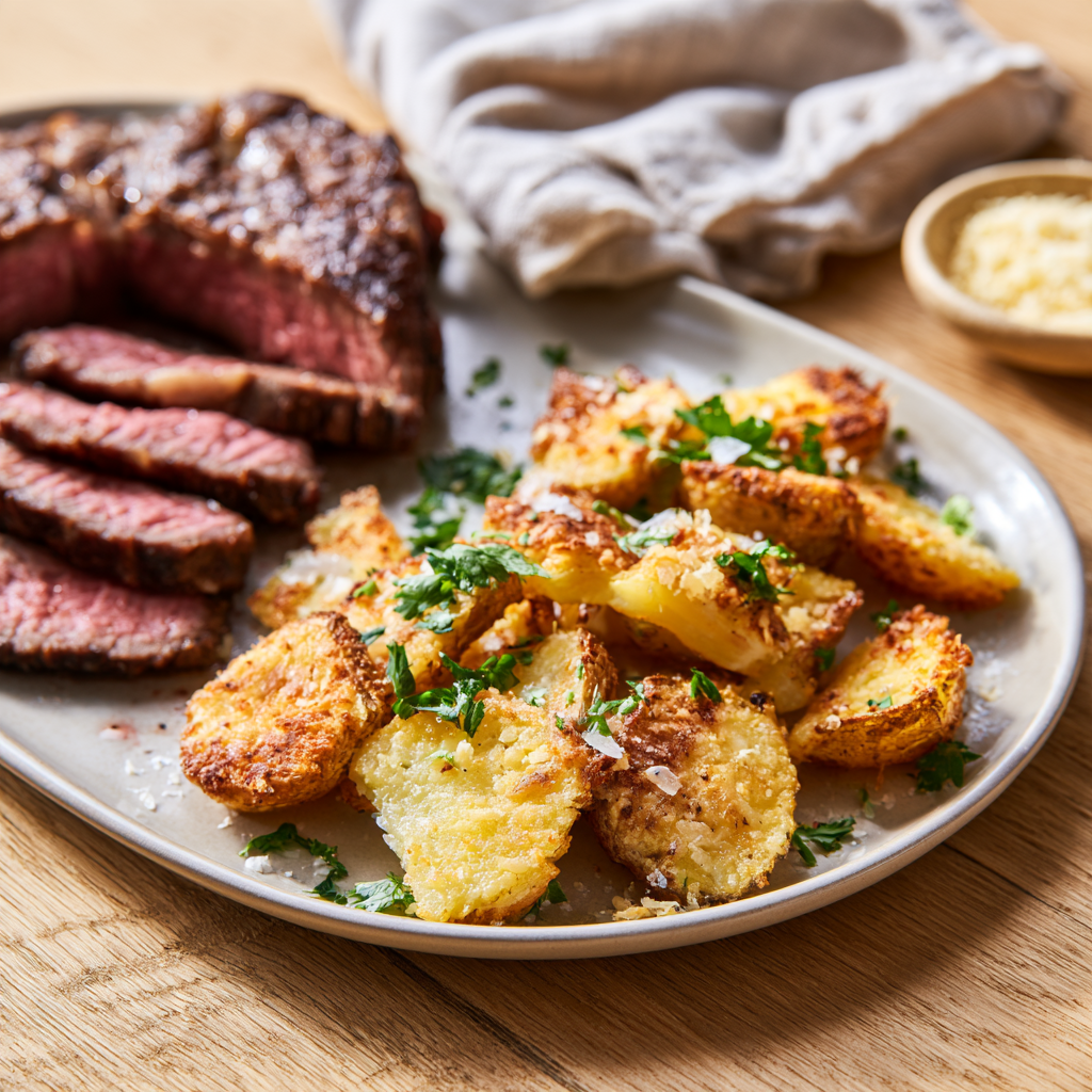 Baked Parmesan Crusted Potatoes-side dish