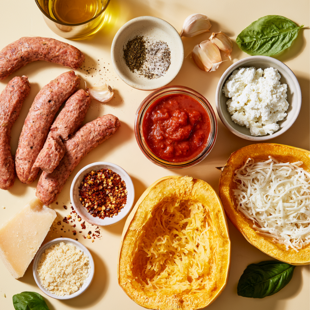 Baked Spaghetti Squash Recipe - Ingredients