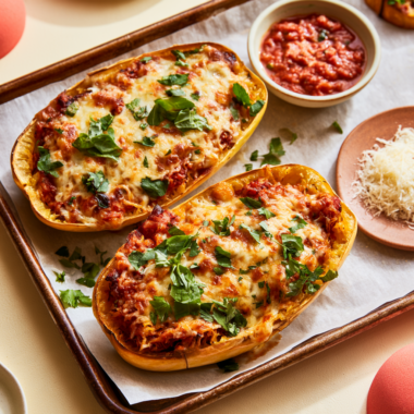 Baked Spaghetti Squash Recipe-baking sheet