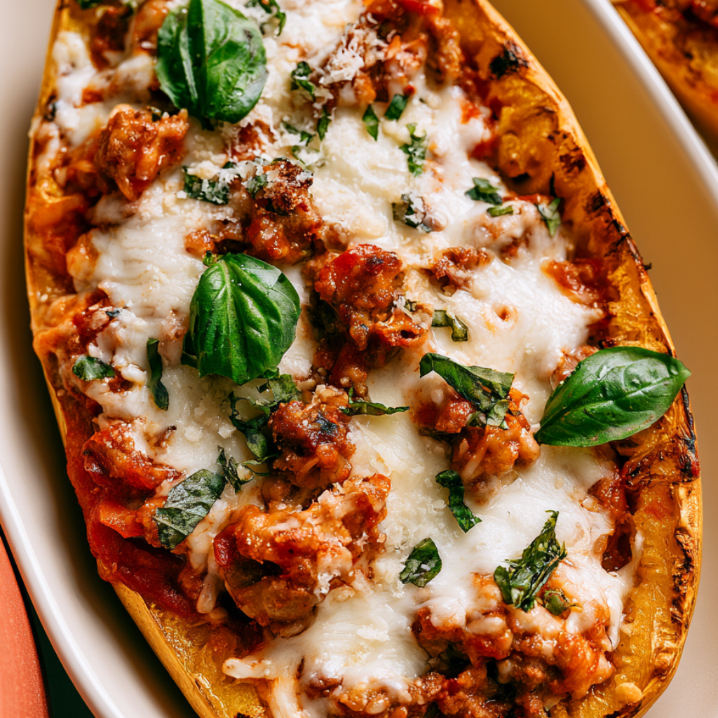Baked Spaghetti Squash Recipe-served