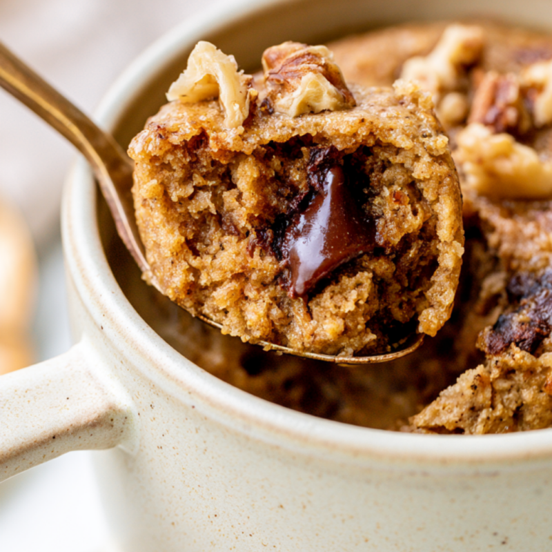 Banana Bread Mug Cake-closeup
