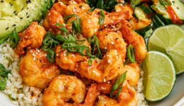 Bang Bang Shrimp Bowl -closeup