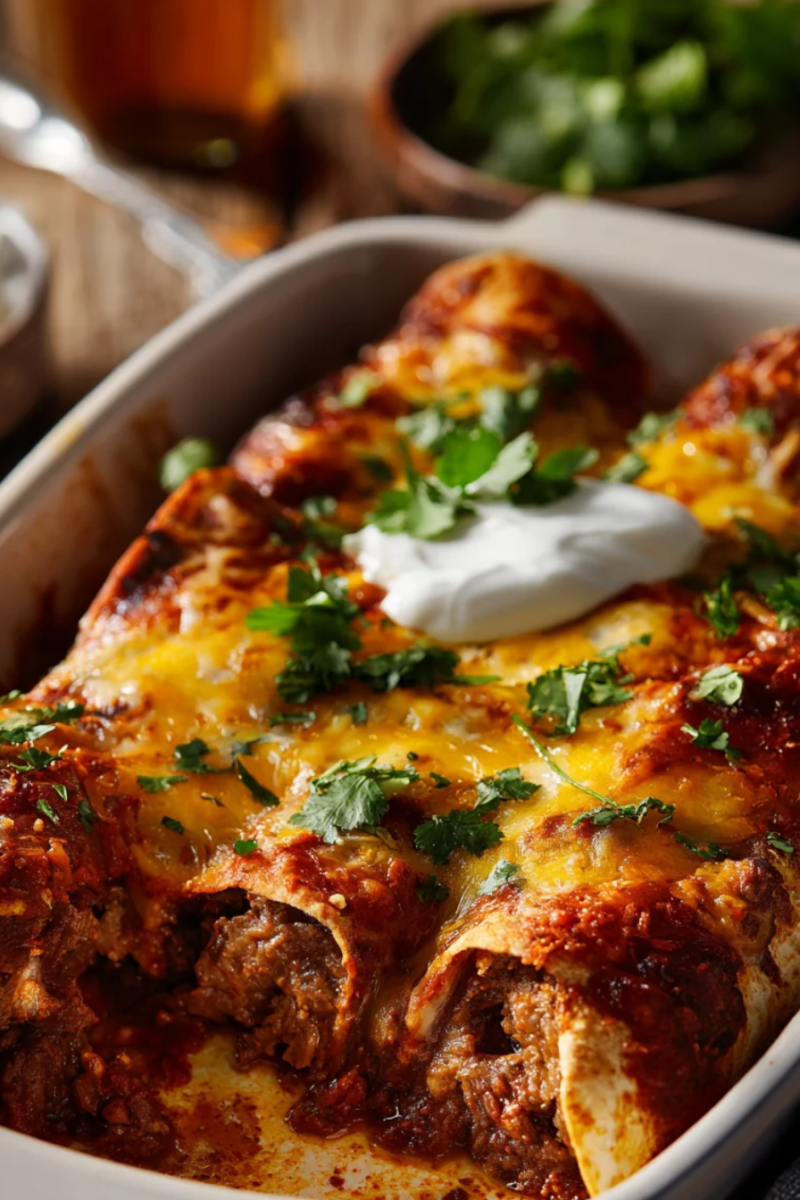Beef Enchiladas With Red Sauce