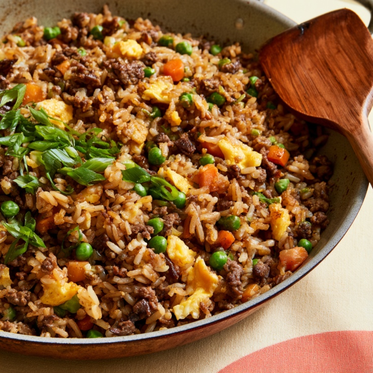 Beef Fried Rice-Skillet