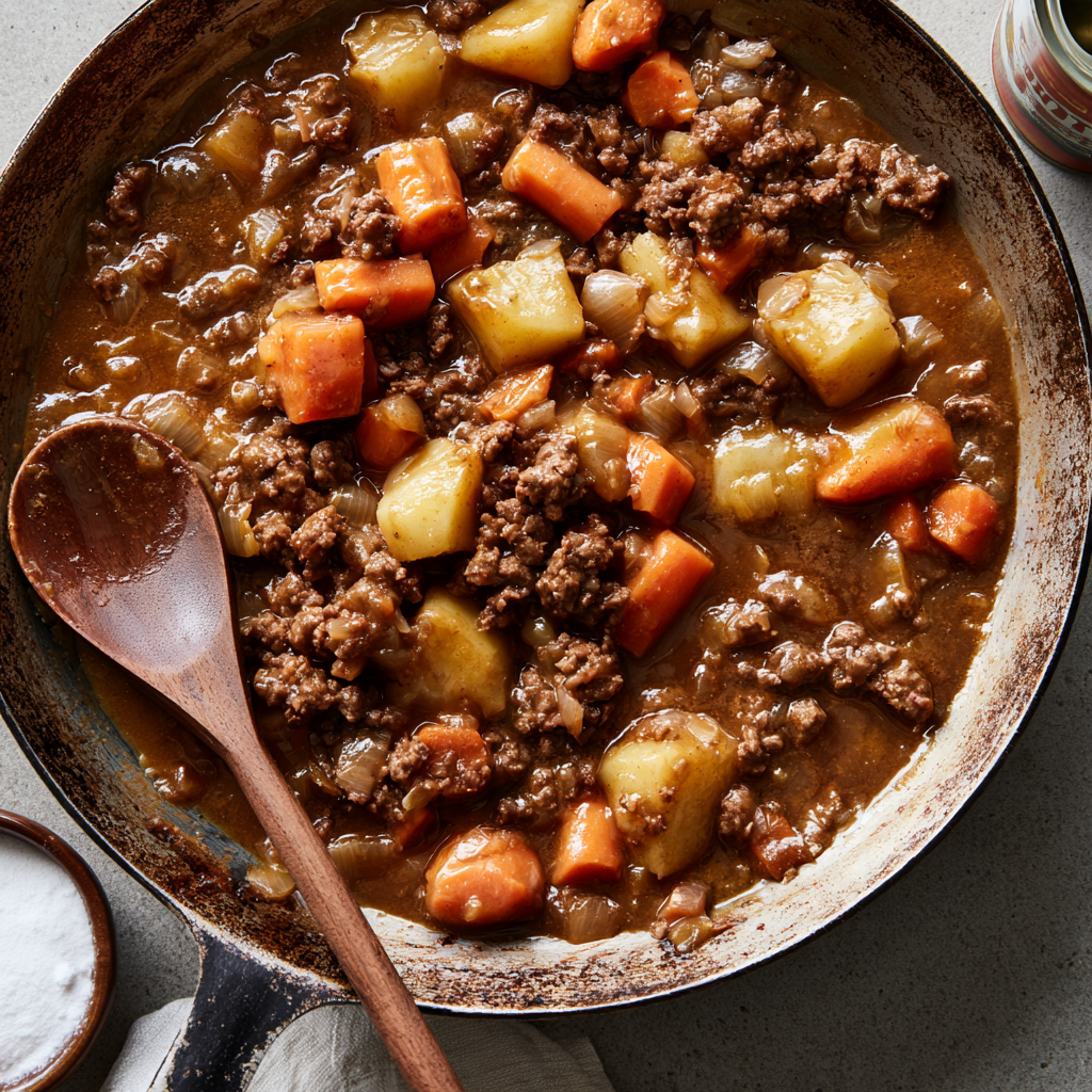 Beef Pot Pie with Ground Beef-process