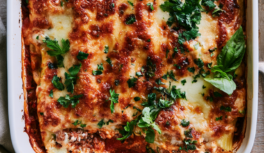 Beef & Ricotta Stuffed Manicotti-Baked