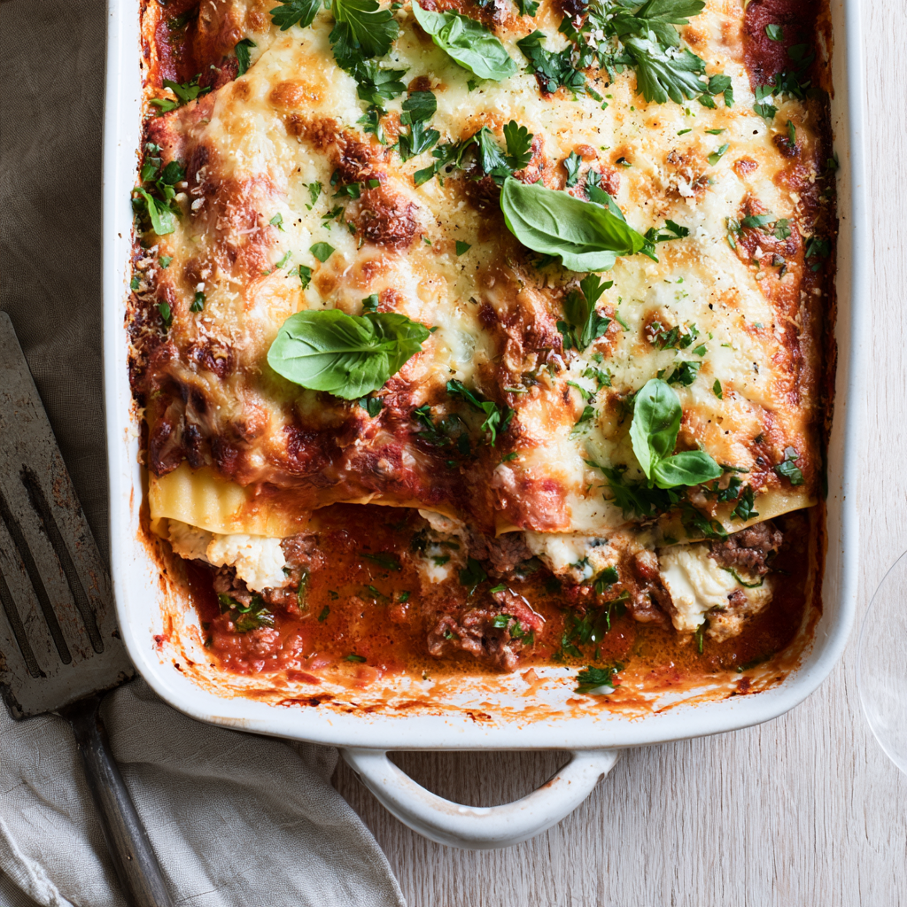 Beef & Ricotta Stuffed Manicotti-ingredients (2)