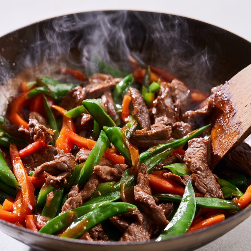 Beef Stir Fry with Homemade Stir Fry Sauce-wok