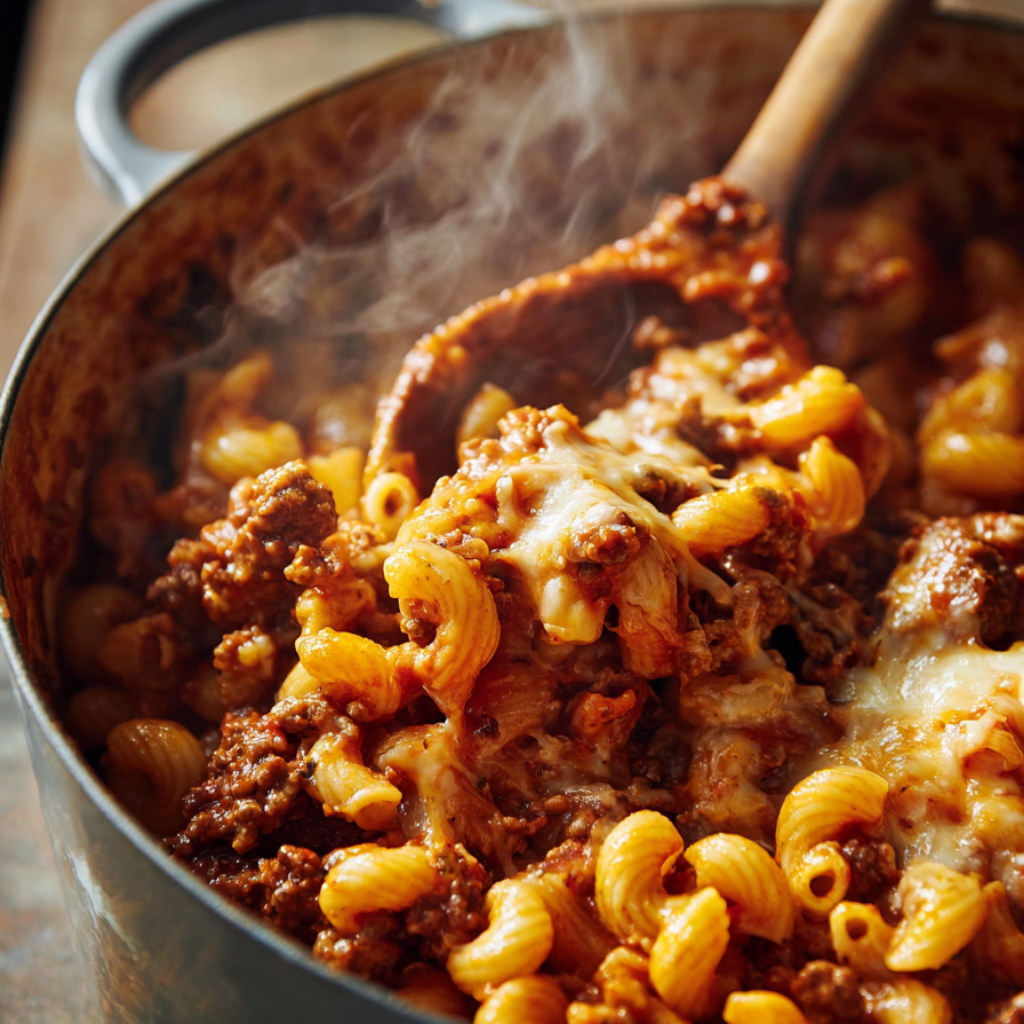 Beefaroni Recipe-close-up