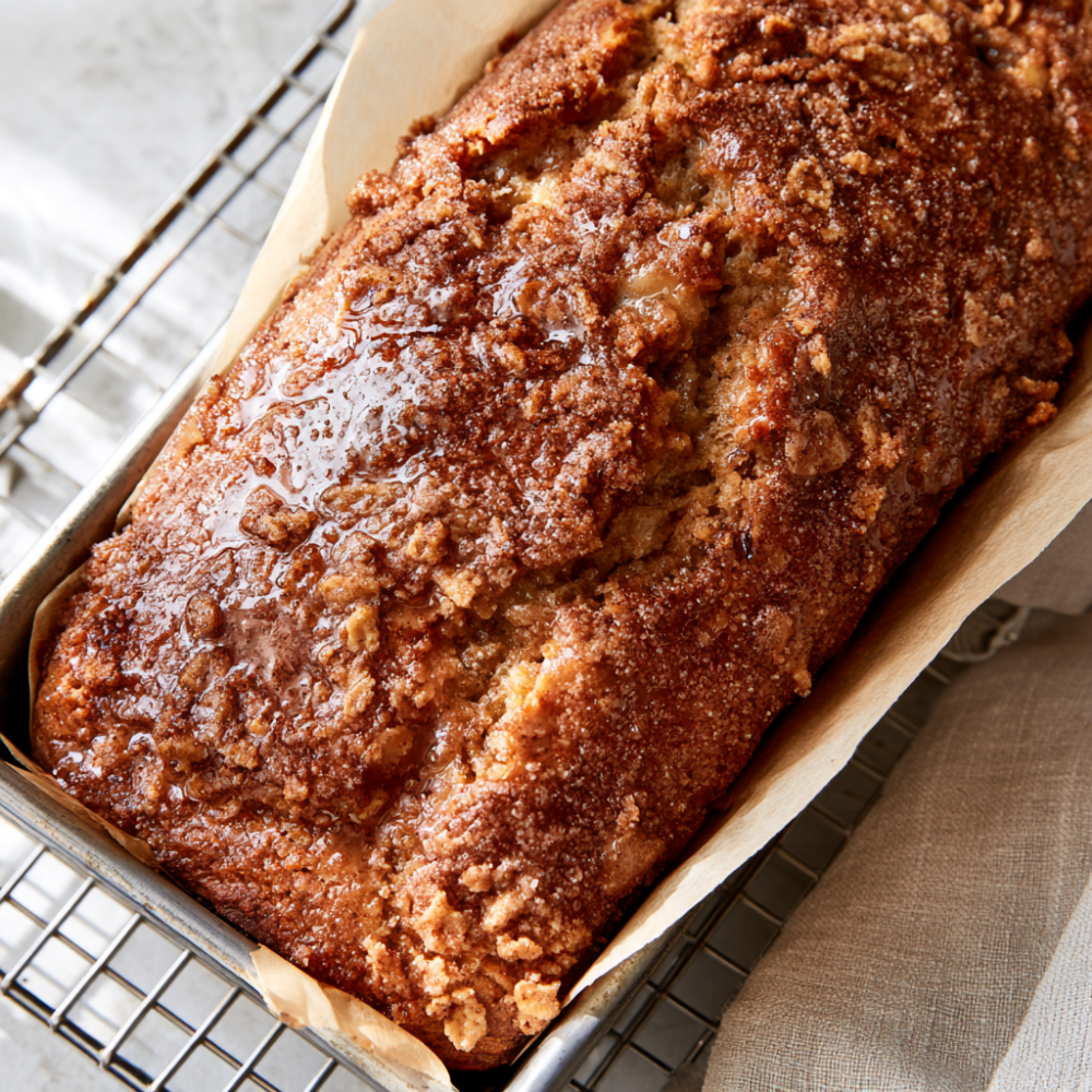 Best Ever Cinnamon Banana Bread-cinnamon crust