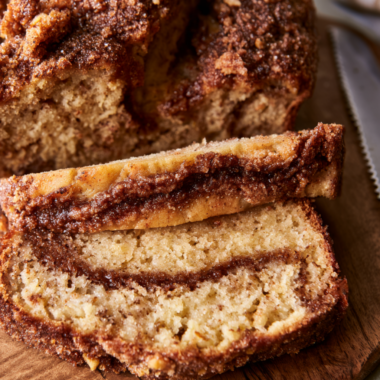 Best Ever Cinnamon Banana Bread-sliced