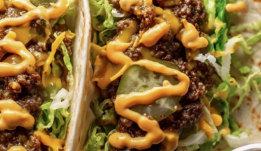 Big Mac Smash Tacos -closeup
