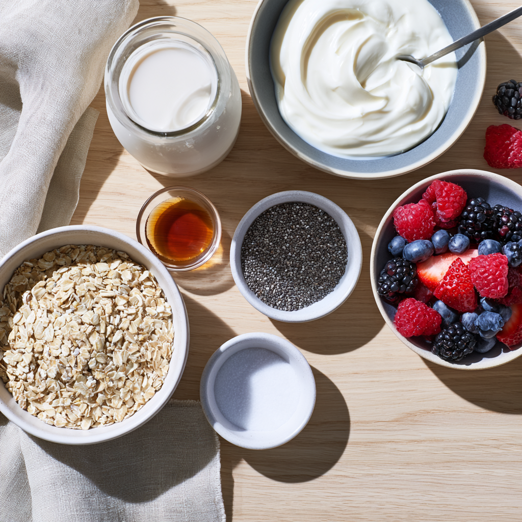 Blended Overnight Oats-ingredients