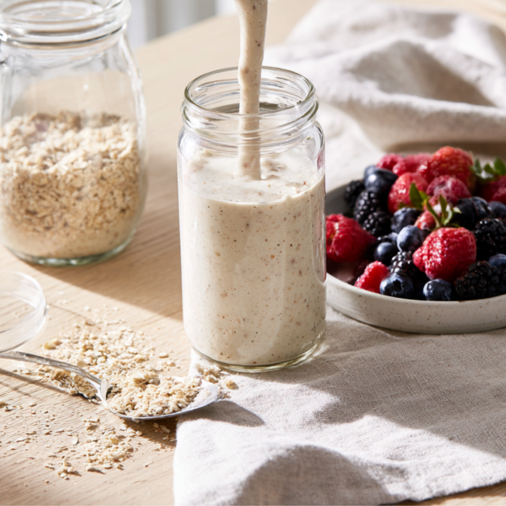 Blended Overnight Oats-to-go-cup