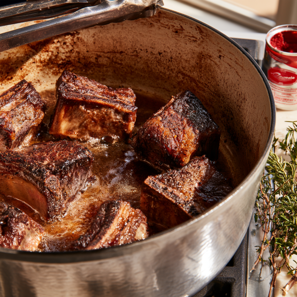Braised Short Ribs-Searing