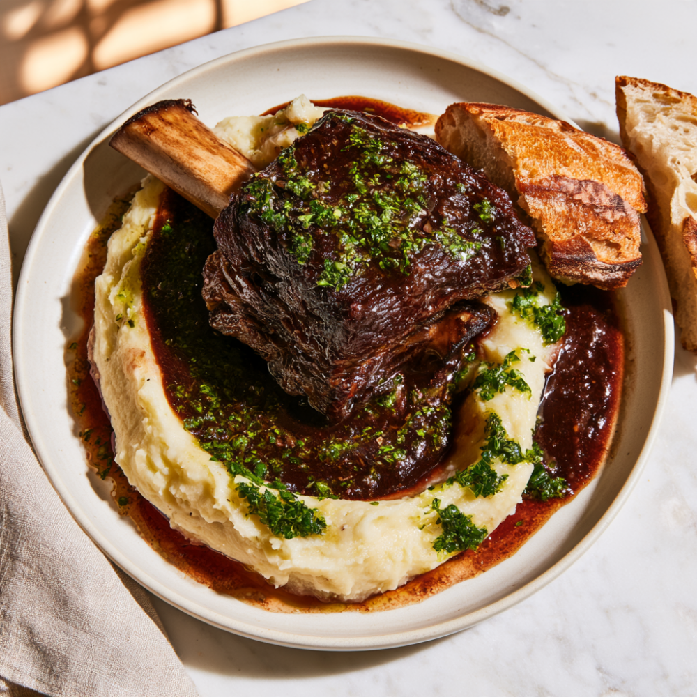 Braised Short Ribs-served
