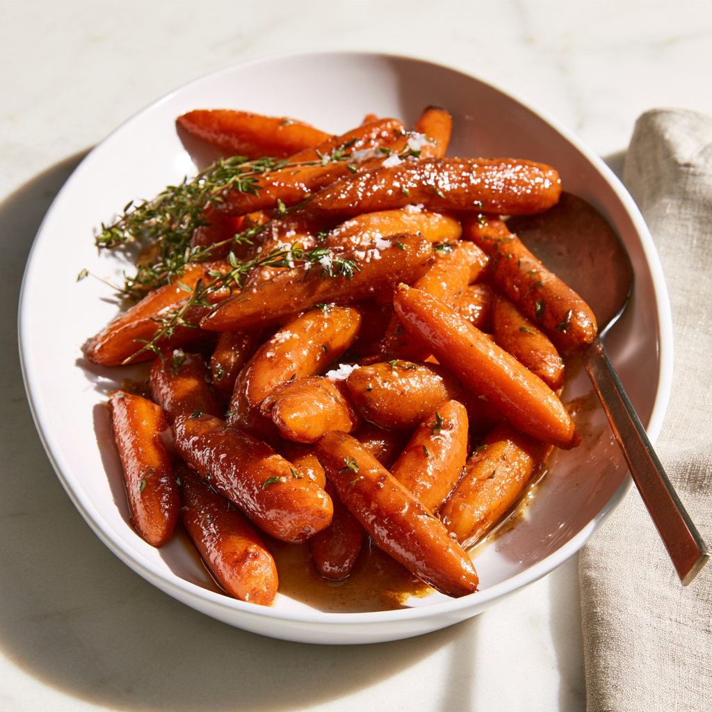 Brandy Glazed Carrots Recipe-plated