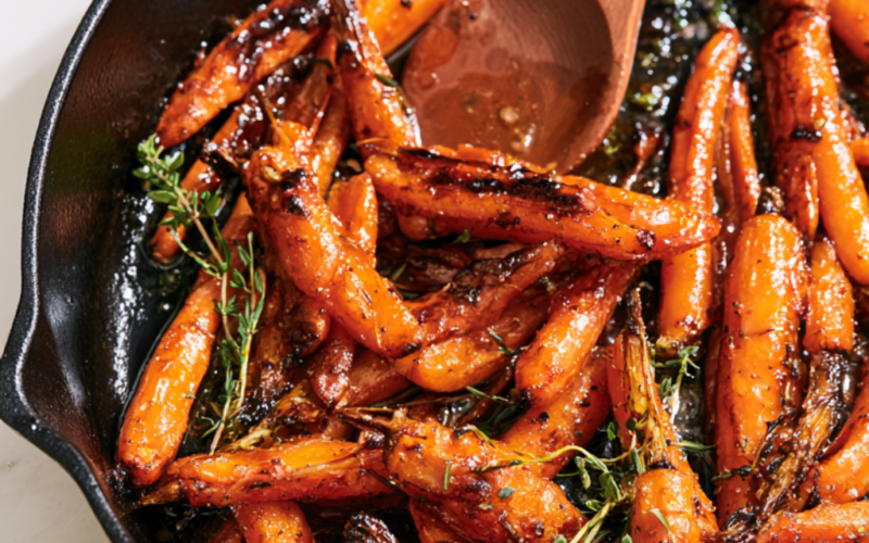 Brandy Glazed Carrots Recipe-skillet