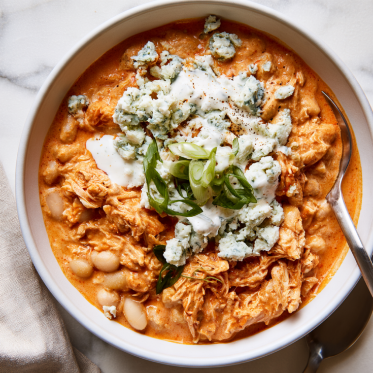 Buffalo Chicken Chili Crockpot Recipe-bowl