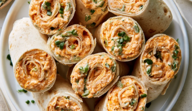 Buffalo Chicken Pinwheels-served