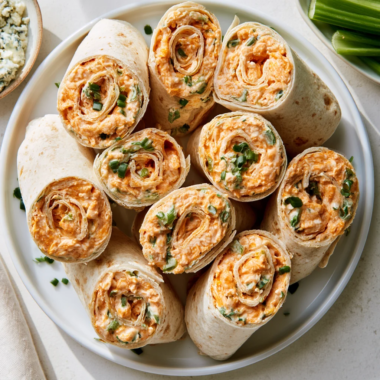 Buffalo Chicken Pinwheels-served
