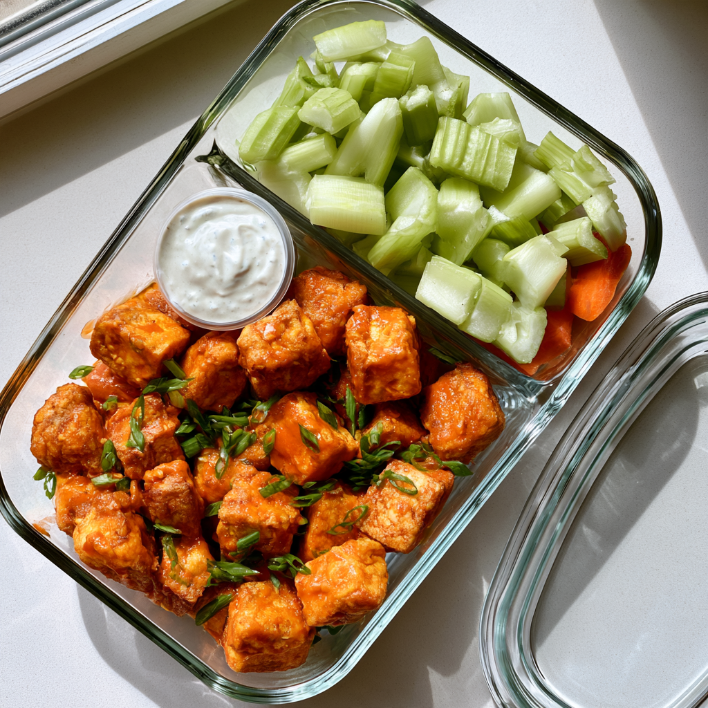 Buffalo Tofu Recipe-meal prep