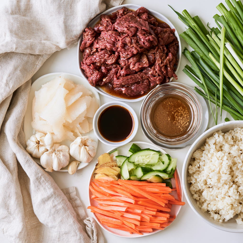Bulgogi Beef — Easy Korean Meal Prep Bowls-Ingredients
