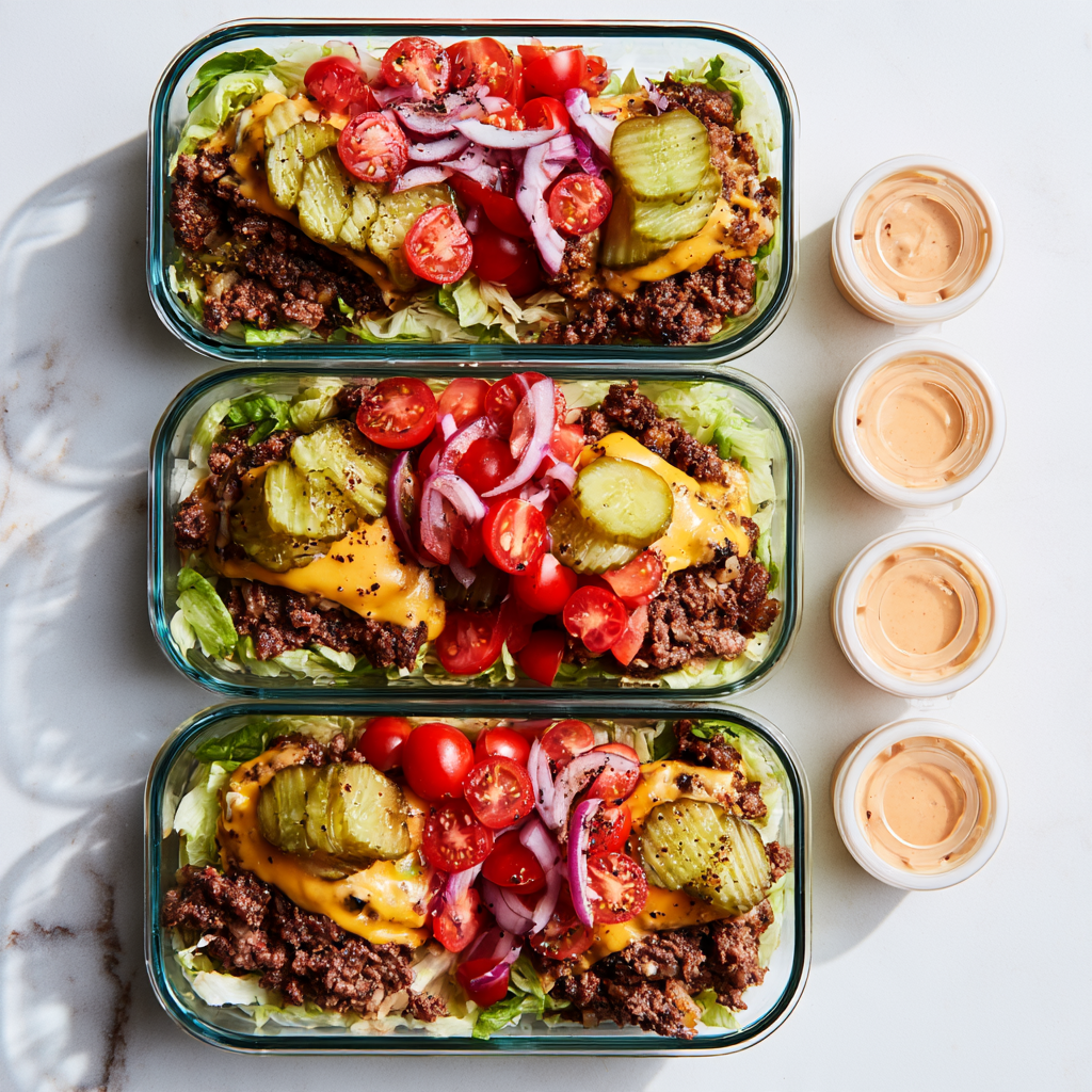 Burger Bowl Meal Prep-meal prep bowls