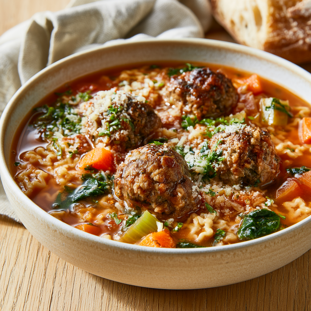 Italian Beef Meatball Soup-bowl