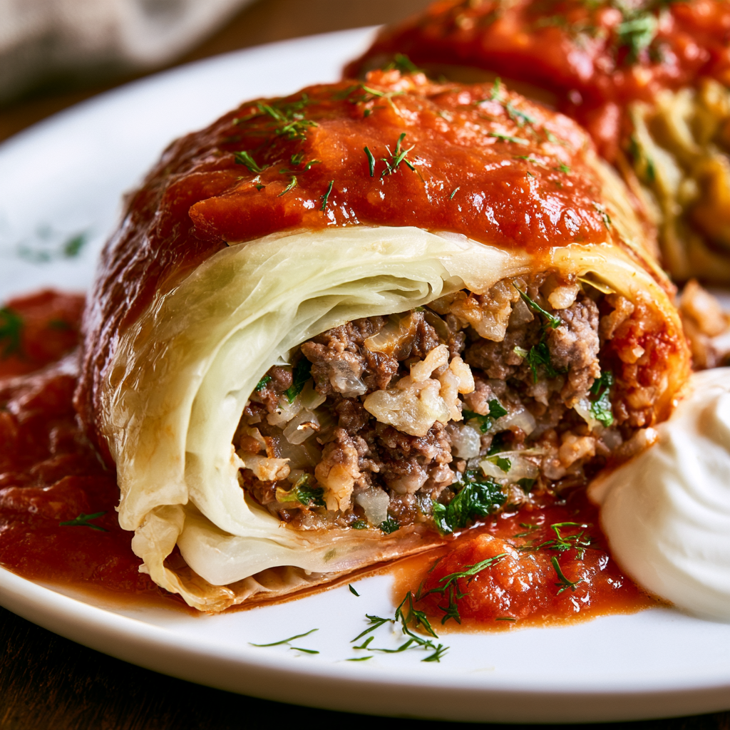 Cabbage Rolls-served
