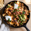 Cast-Iron Skillet Ground Beef Nachos-baked