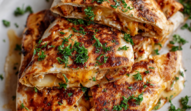 Cheesy Garlic Chicken Wraps-plated