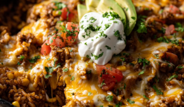 Cheesy Taco Rice Skillet