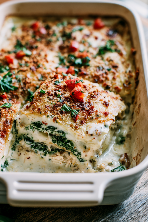 Chicken Alfredo Lasagna-Baking Dish