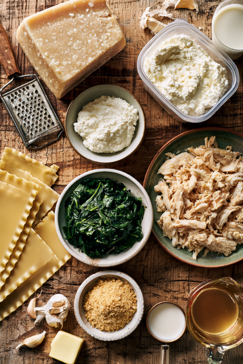 Chicken Alfredo Lasagna-ingredients
