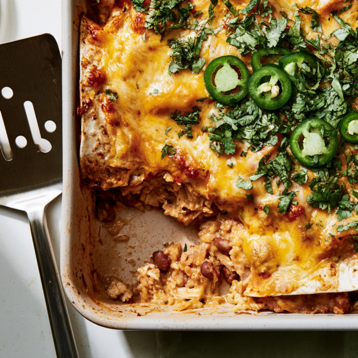 Chicken Burrito Casserole-baked
