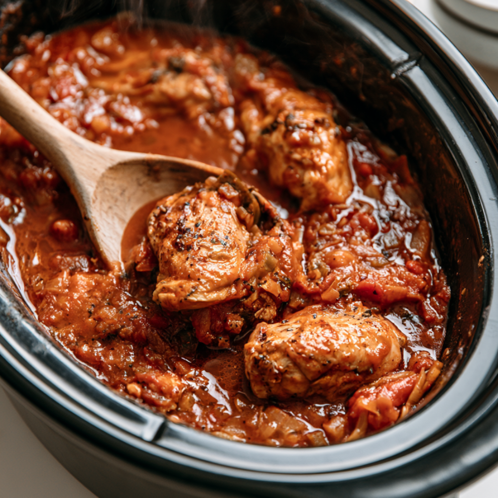Chicken Cacciatore Crock Pot Recipe-closeup