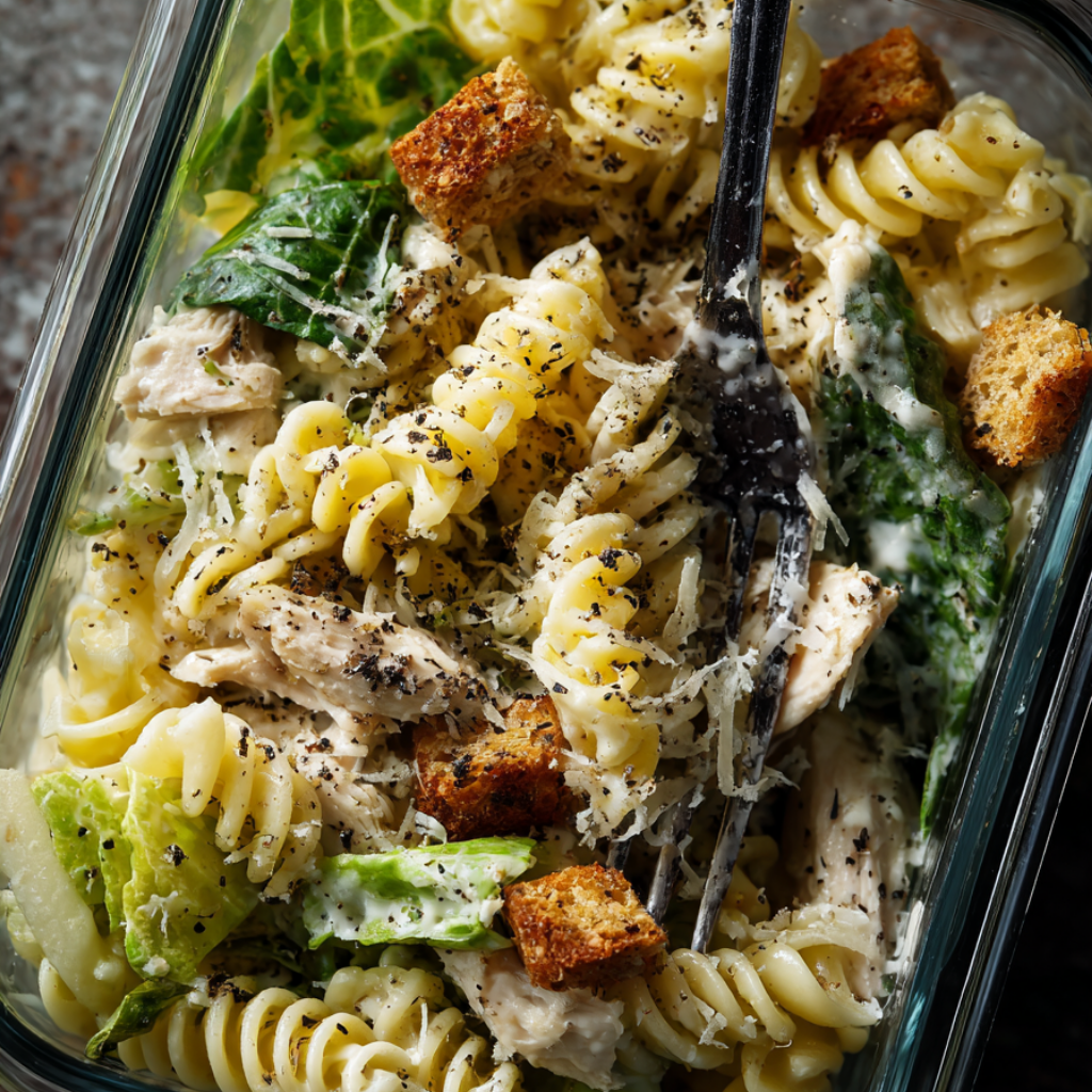 Chicken Caesar Pasta Salad-lunch box