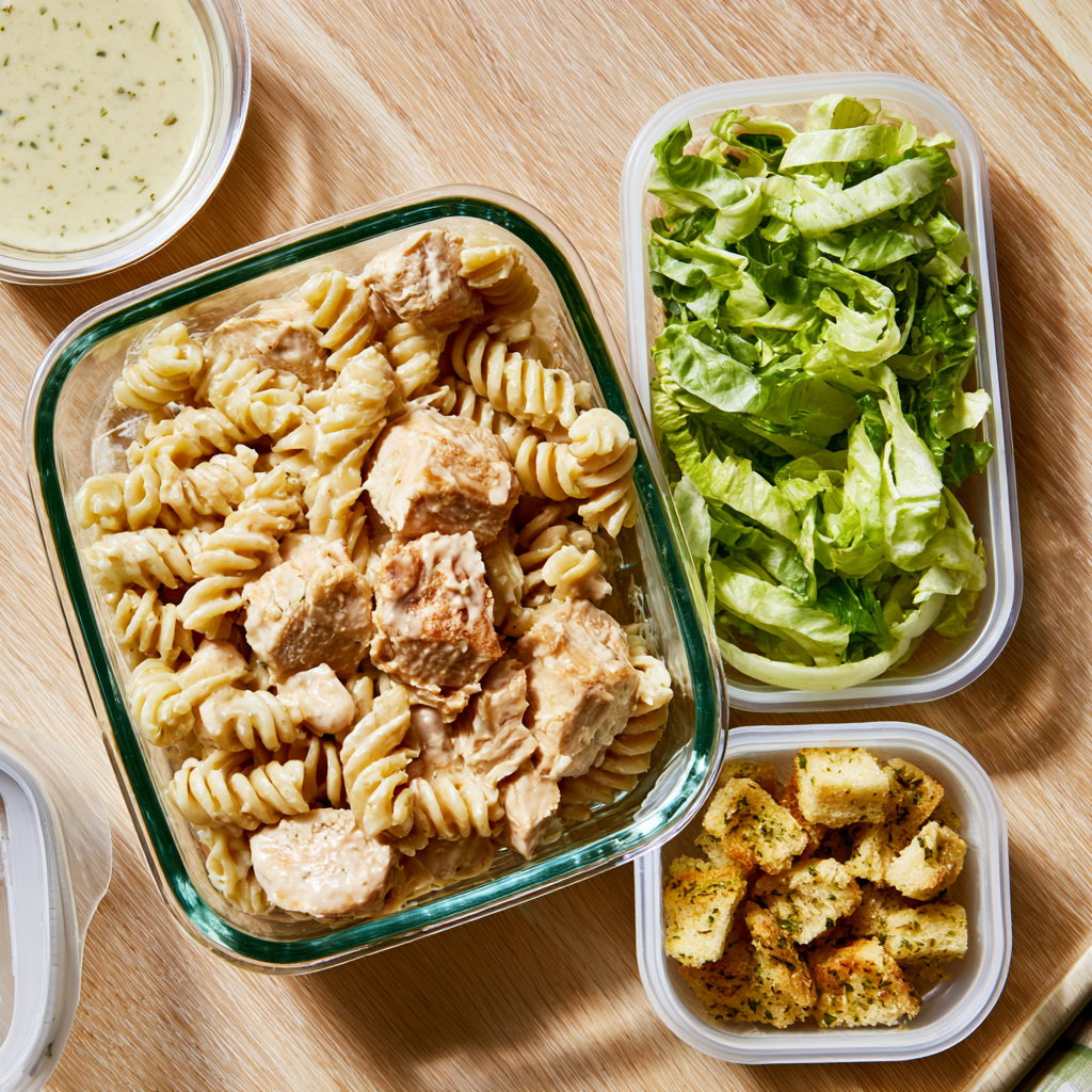 Chicken Caesar Pasta Salad-meal prep