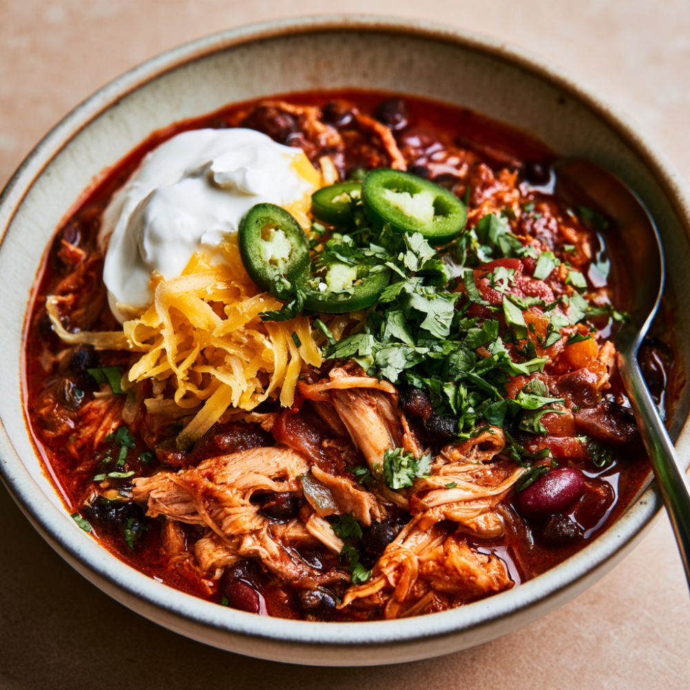 Chicken Chili Crockpot Recipe-bowl