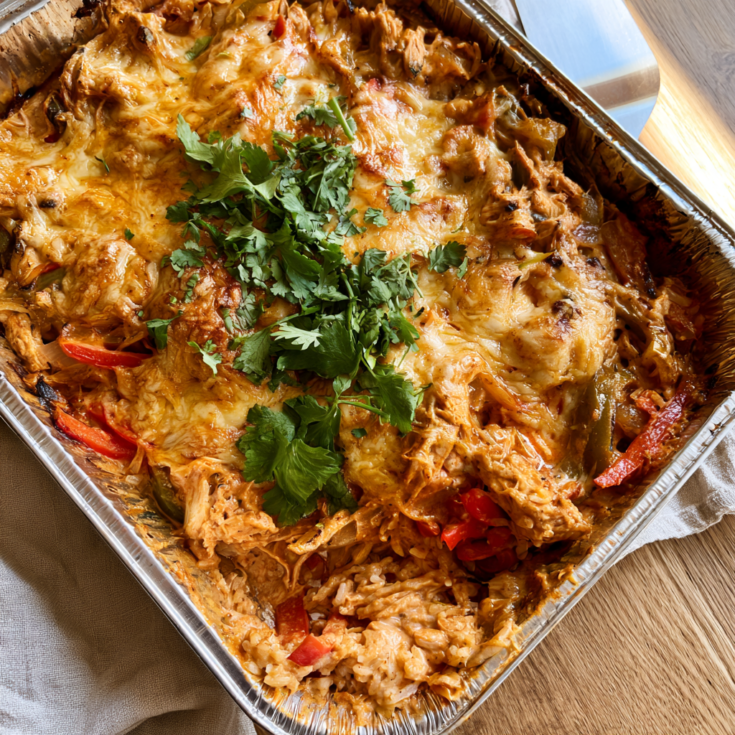 Chicken Fajita Casserole — Freezer-to-Oven-baked