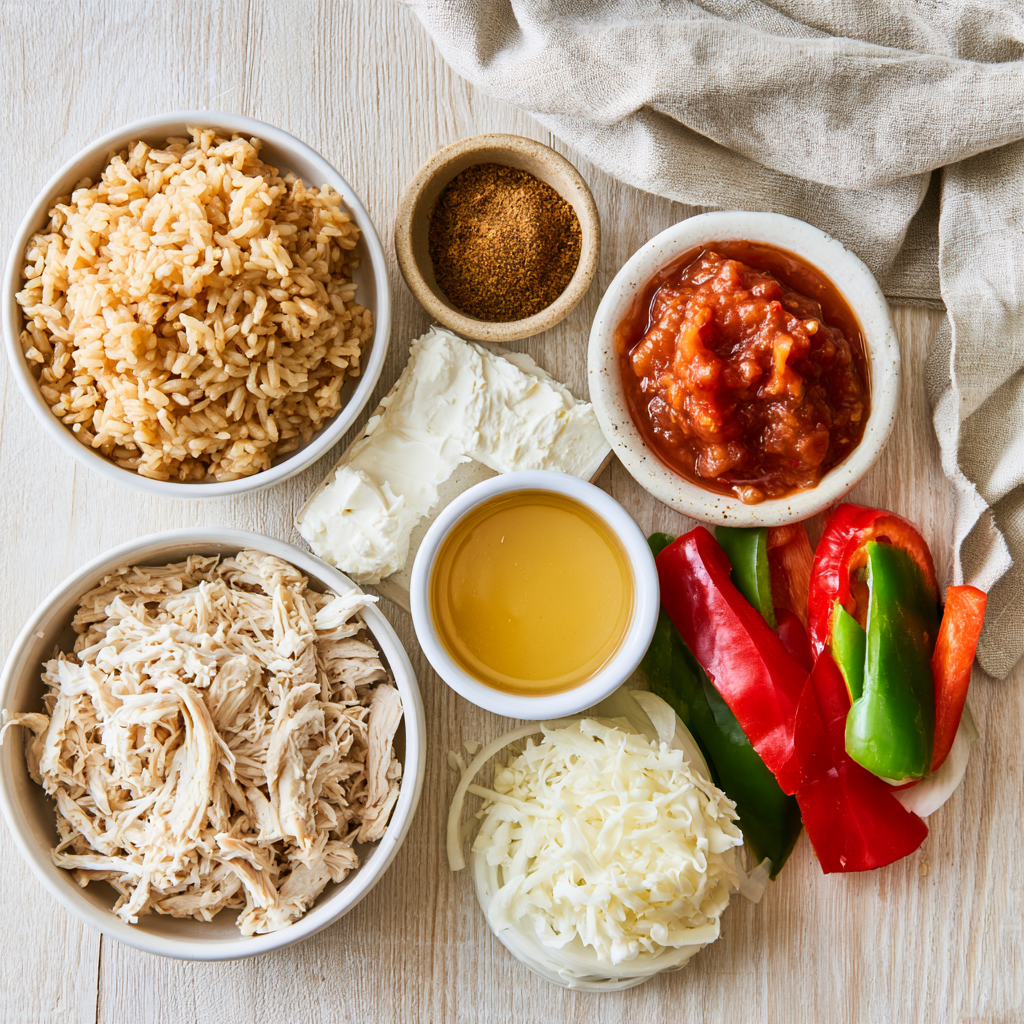 Chicken Fajita Casserole — Freezer-to-Oven-ingredients