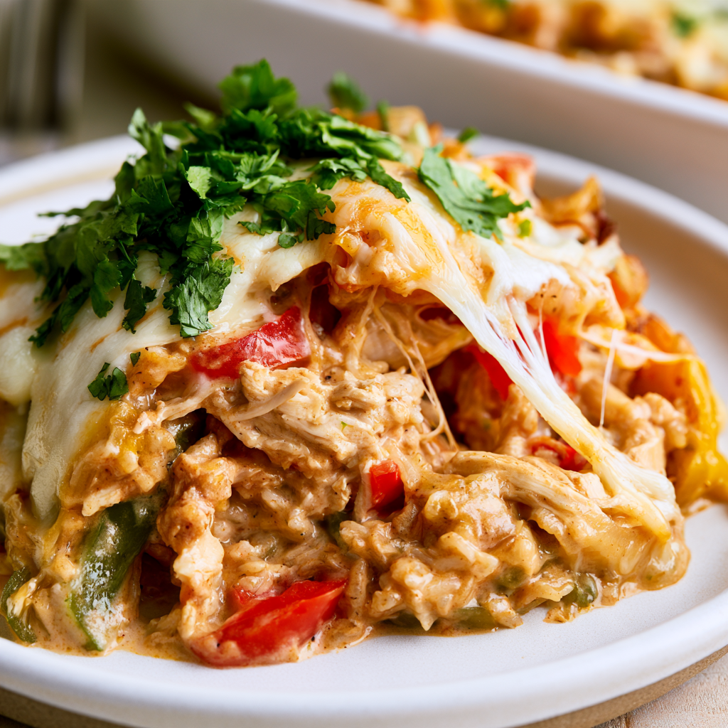 Chicken Fajita Casserole — Freezer-to-Oven-served