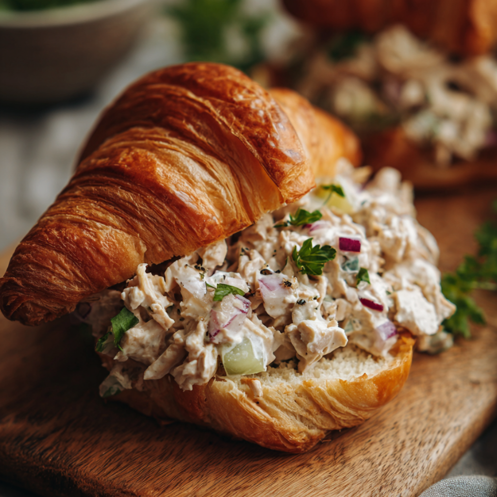 Chicken Salad Sandwich Recipe-croissant