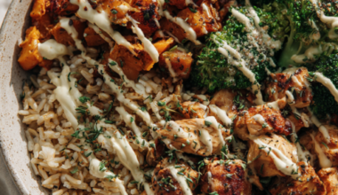 Chicken Sweet Potato Bowl with sauce